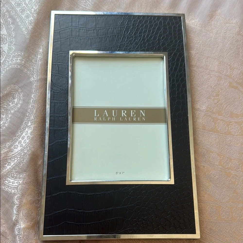 Ralph Lauren Crocodile & Chrome Picture Frame